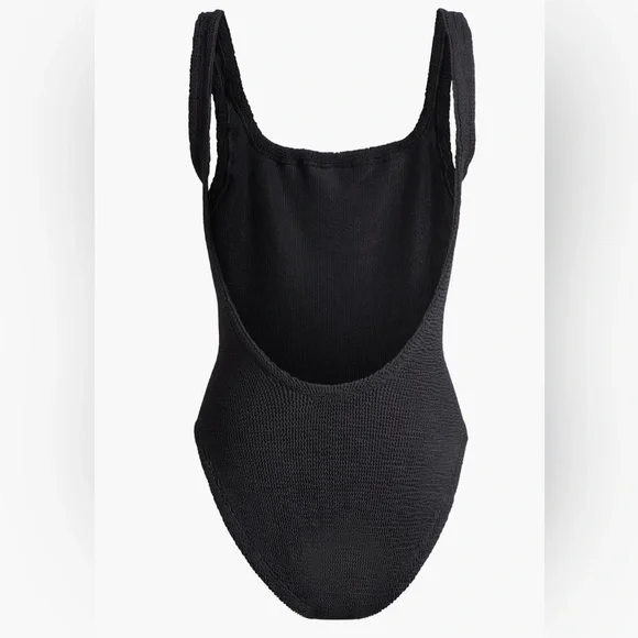 Hunza G Textured Square Neck One-Piece Swimsuit, Black, NWT, $245 - Picture 4 of 8